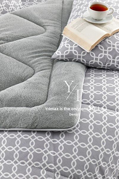 ChicMaison Double Fluffy Sleeping Set | Elastic Sheet | Dowry Set | Dowry Team | Gray Chain