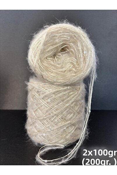 Ana&Kuzusu İplik Mink, fir de tricotat moher de grosime medie cu paiete aurii...