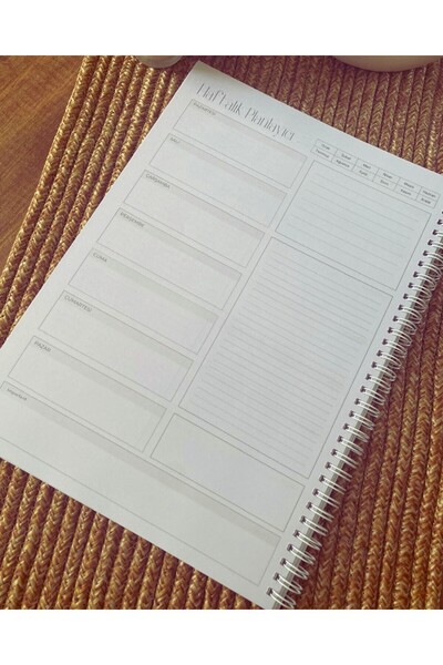 NovaNotlar 4A Weekly Planner – Weekly Planner – Spiral Bound / Agenda / Notebook / Ring Binder