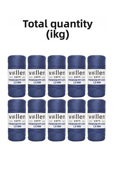 vollen yarn Πολυεστερικό κορδόνι μακραμέ 1,5 mm 100 g 150 m – Συσκευασία 10 τ...