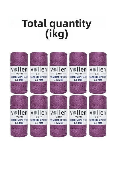 vollen yarn Полиестерна макраме корда 1,5 мм 100 г 150 м – опаковка от 10 бро...