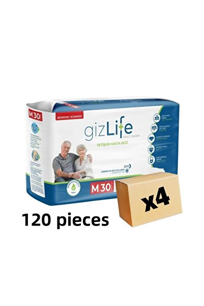 GIZLIFE حفاضات للكبار مع حزام خصر متوسط الحجم، 120 قطعة