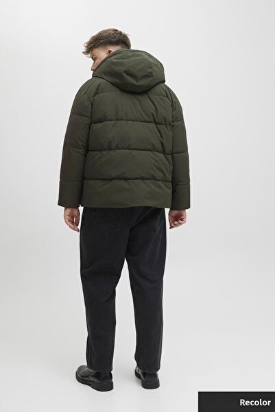 Jack & Jones Plus Size Hooded Puffer Jacket - Global