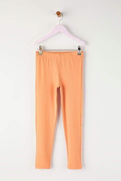 TRENDYOLKIDS Black-Powder-Burgundy Cotton 3-Pack Girls' Plain Knitted Leggings Tkdaw26Ta00004