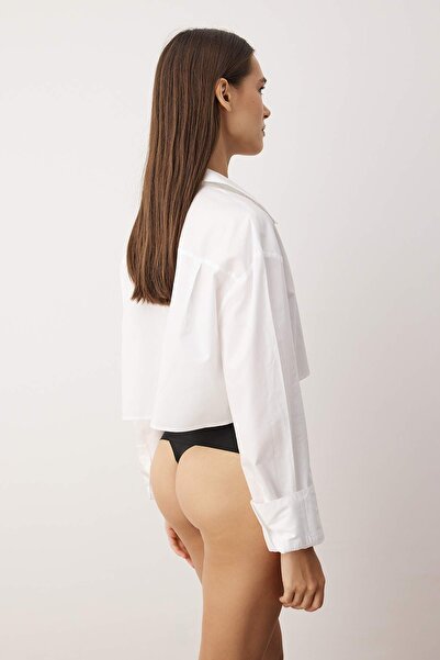 Trendyol Collection Chiloți tanga tricotat cu micro tricotat, fără sudură/fără urme, tăiați cu laser, negru-alb-nude, 3 piese THMAW26KU00039