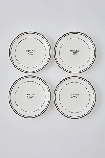 TRENDYOLMİLLA HOME 4-Piece Minimal Patterned 21 cm Cake Plate Tphaw26Tbk00018