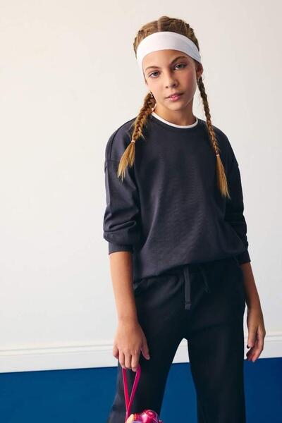 DeFacto Girls' Relax Fit Crew Neck Long Sleeve School T-Shirt (25 Au)