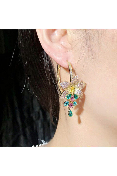 la nuit jewellery Fiorituna Zircon Earrings