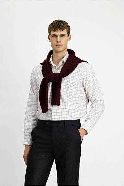 Kiğılı Uzun Kol Regular Fit Pamuk Ekose Gömlek