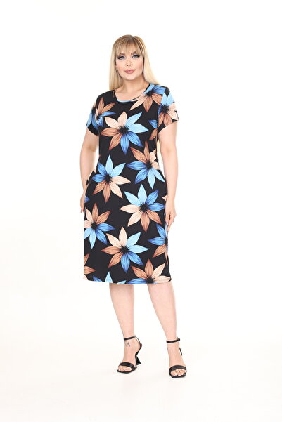 rotop Rochie casual Lola, model 72, cu buzunare, Culoare Negru,