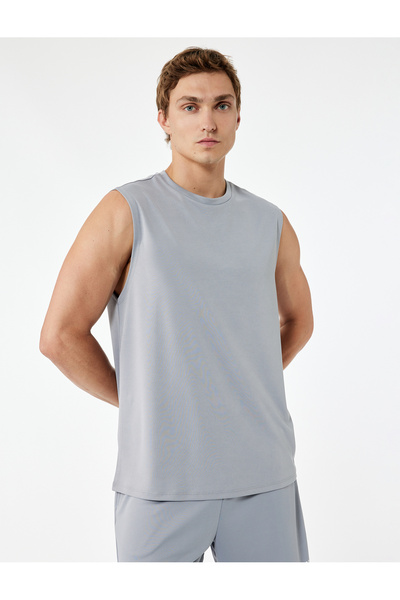 Koton Comfortable Fit Sleeveless Basic Crew Neck Sports Tank Top