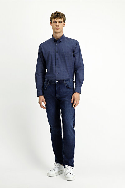 Kiğılı Cămașă din bumbac în carouri cu mânecă lungă