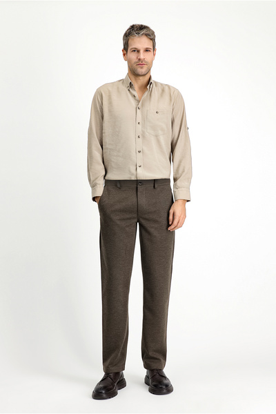 Kiğılı Pantaloni clasici din țesătură tricotați din Lycra, slim fit