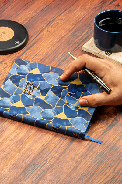 DİVAL 13,5x20 Cm Mozaik Sert Kapak Noktalı Tarihsiz Dikişli Not Okul Defteri