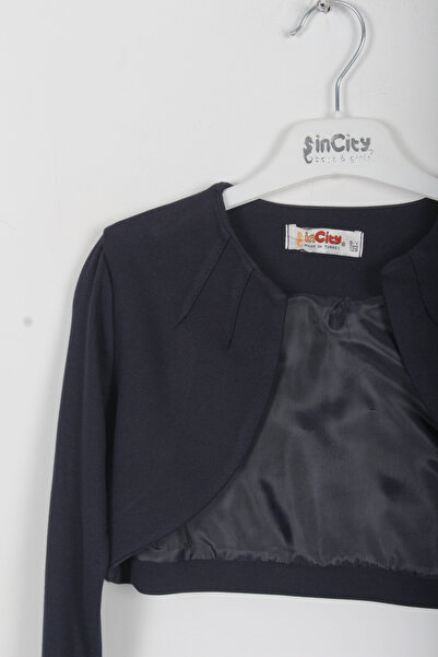 incity Girl's Long Sleeve Bolero with Puff Detail