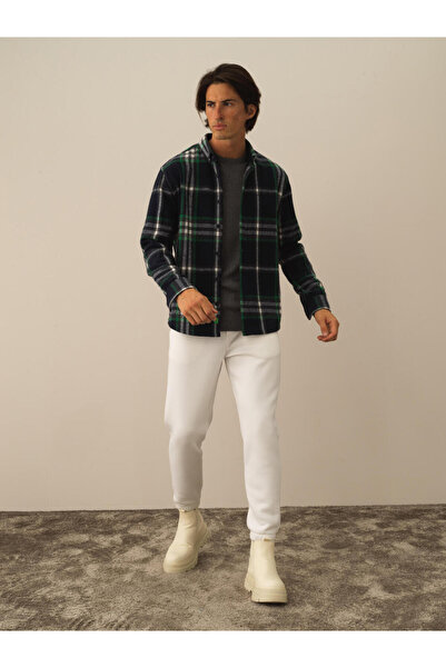 Xint Erkek Lacivert Regular Fit Ekose Gömlek