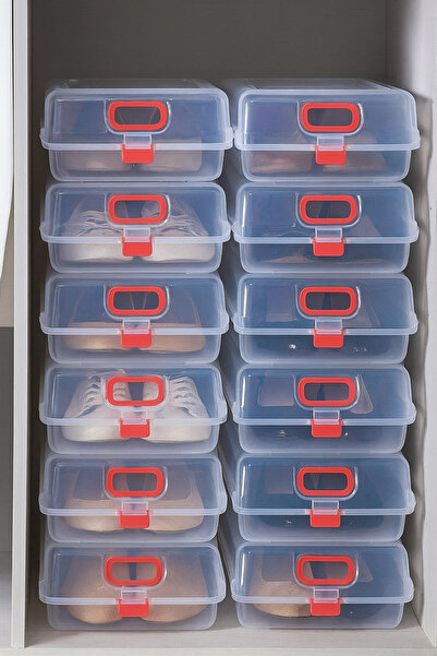 Roza's Home 12 Adet Kadın Ayakkabı Saklama Koruma Kutusu Pratik Ayakkabı Saklama Düzenleme Seti Org-204