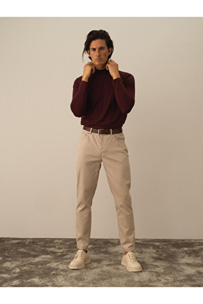 Xint Erkek Bej Pamuklu Slim Fit Pantolon