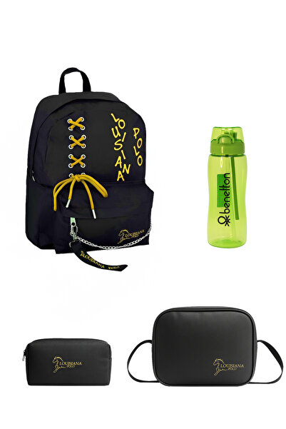 louisiana polo School Set – Bag + Thermal Nutrition + Pen Holder + Red Flask Yellow 1141