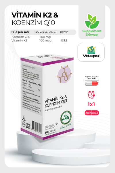 anti Koenzim Q10 & Mikroenkapsüle K2 Vitamini