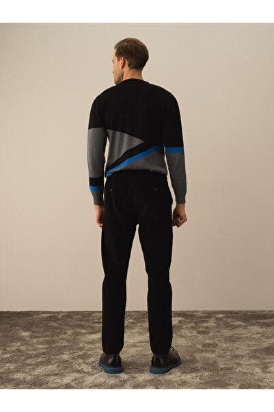 Xint Erkek Siyah Regular Fit Kadife Jogger Pantolon
