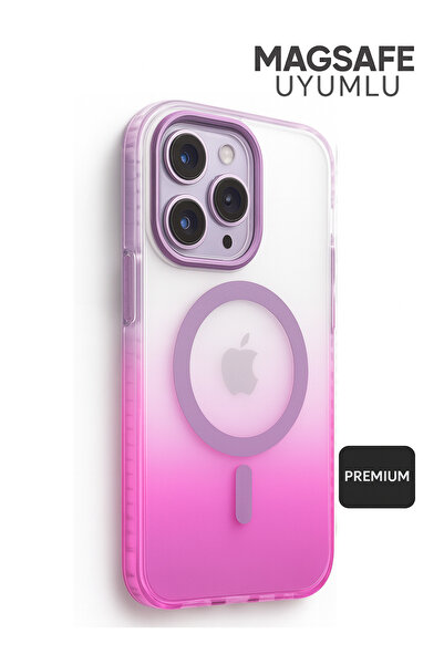 Tech&bello accessories İphone 15 Silikon Kılıf Magsafe Uyumlu Renk Geçişli Ko...