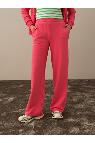 Xint Kadın Pembe Pamuk Dokulu Regular Fit Sweat Pantolon