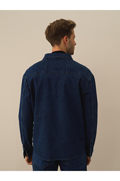 Xint Erkek Mavi Regular Fit Denim Gömlek Ceket