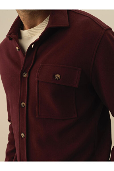 Xint Erkek Bordo Regular Fit Gömlek Ceket