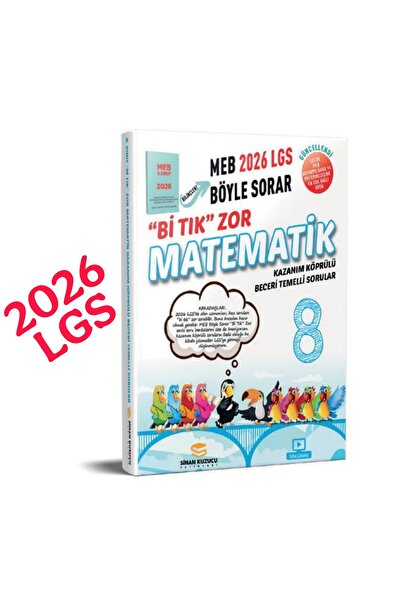 SİNAN KUZUCU YAYINLARI Sinan 8. Sınıf Lgs Bi Tık Zor Matematik Soru Bankası 2...