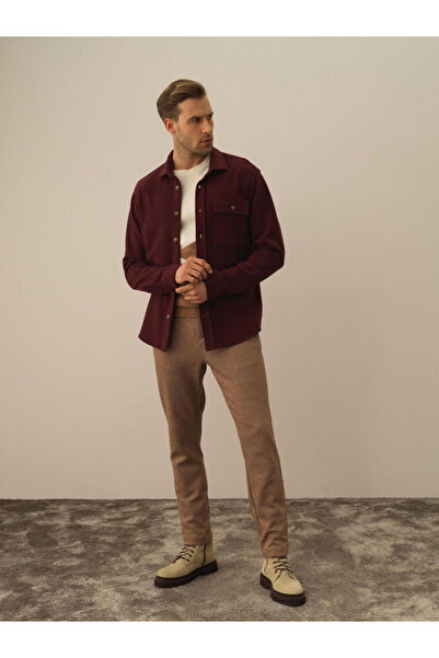 Xint Erkek Bordo Regular Fit Gömlek Ceket