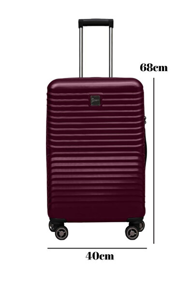 louisiana polo Orta Boy %100 Polikarbon Valiz Bordo 1811