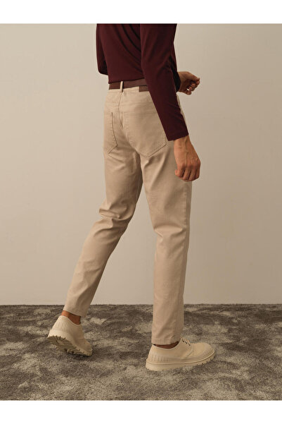 Xint Erkek Bej Pamuklu Slim Fit Pantolon