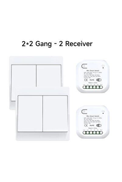 Choice مفاتيح تويا الذكية ثنائية النطاق 2 ضد 2 بدون بطارية، طاقة حركية 1/2، ا...