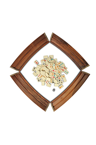 Helena Wood Art Classic Oval Okey Takımı / Ceviz