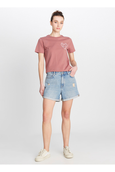 WRANGLER Normal Bel Regular Fit Mavi Kadın Şort W2510772400-Kısa Denim Şort