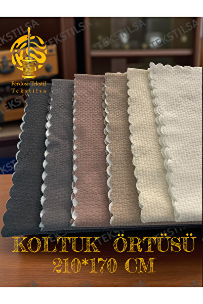 Tekstilsa Armchair Cover New Fashion Milk Color 1 Piece 210*170 cm Non-Slip and Wrinkle-Free Design