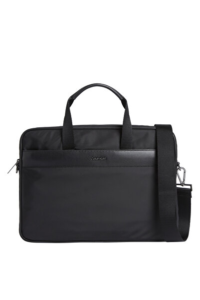 Calvin Klein Siyah Erkek Laptop Çantası CK EST. NYLON LAPTOP BAG W/CASE