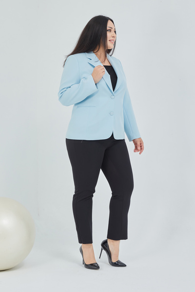 Fagi Γυναικείο κλασικό μπουφάν με κουμπιά σε μπλε χρώμα πάγου