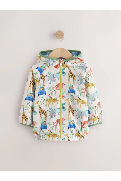 Next Baby Nötr Safari Suya Dayanıklı Kapüşonlu Yağmurluk