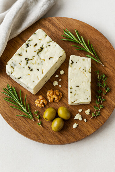 ÇİT KEÇİ ÇİFTLİĞİ %100 Keçi Sütünden Tam Yağlı Otlu Peynir 450 gr | Dağ Kekiği ve Dağ Sarımsağı Katkısız Doğal Peynir