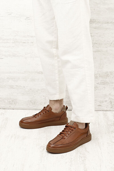 GÖNDERİ(R) Ανδρικό sneaker από γνήσιο δέρμα με σόλα από καουτσούκ με κορδόνια