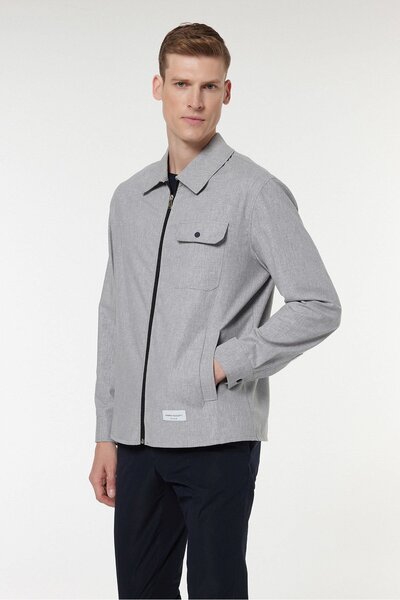 Andrea Nicolotti Cămașă gri cu fermoar M12-3A-M