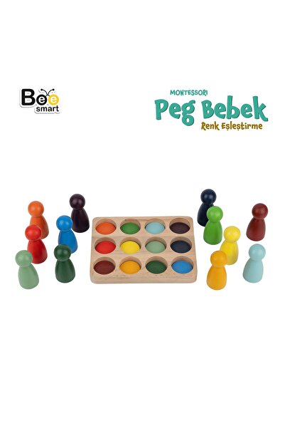 Bee Smart Peg Bebek 1 Yaşa Özel 12 Li Waldorf Gökkuşağı Insan Figürleri