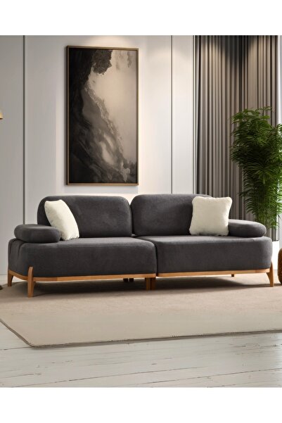 Velura Home Berina Üçlü Kanepe - Antrasit