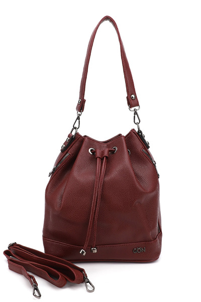 GÖNDERİ(R) Women/Girls Burgundy Floter Drawstring Shoulder and Backpack