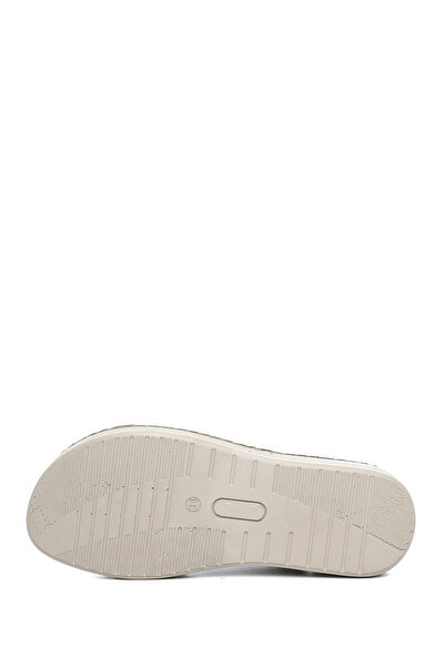 GÖNDERİ(R) Women's Black Wedge Heel Genuine Leather Comfort Sandals