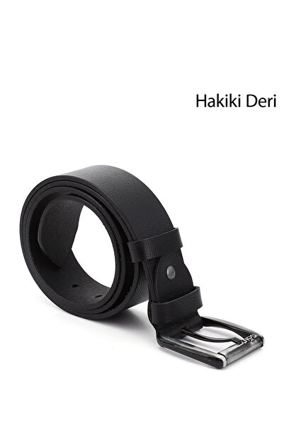 GÖNDERİ(R) Чоловічий чорний ремінь з натуральної шкіри 4,5 см