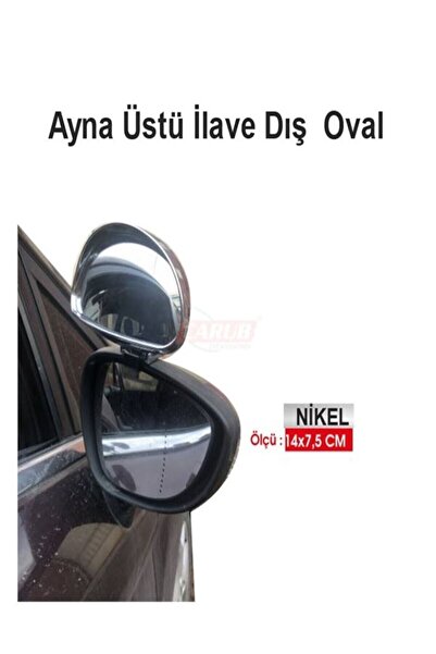 Carub Ayna Üstü Ilave Dış Oval 14x7,5cm Nikel Büyük Boy