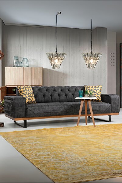 Velura Home Enisa Üçlü Kanepe - Antrasit